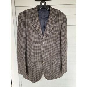 MASSIMO DUTTI HANDMADE OVERSIZED WOOL CHECK TARTAN COAT RARE Size 48/38